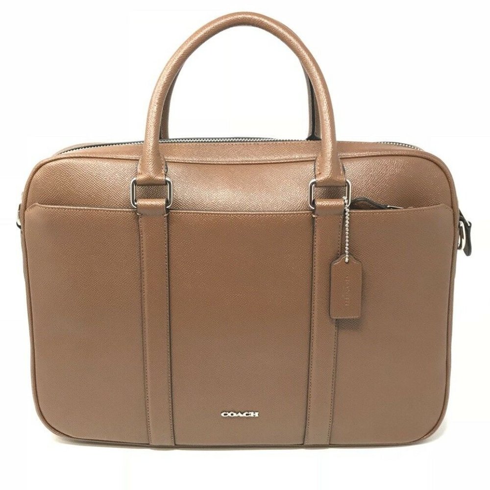 Coach Perry Briefcase in Dark Saddle Leather